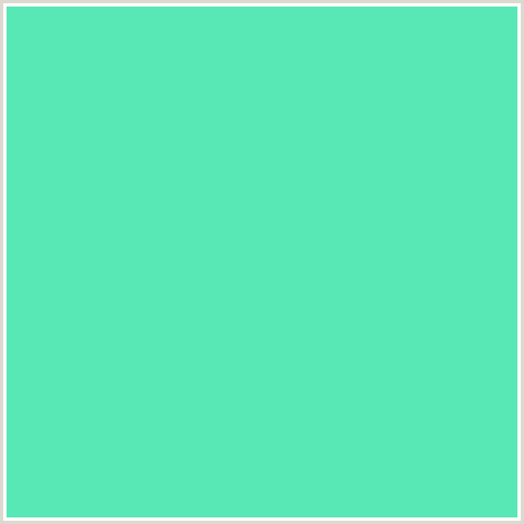 58E8B6 Hex Color Image (GREEN BLUE, TURQUOISE BLUE)