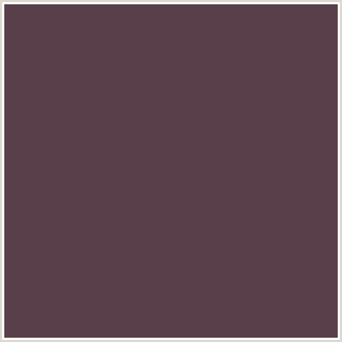 593F4A Hex Color Image (EGGPLANT, RED)