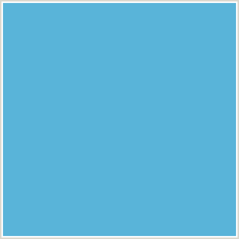 59B4D9 Hex Color Image (LIGHT BLUE, SHAKESPEARE)