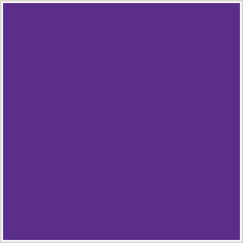 5A2E8A Hex Color Image (BLUE VIOLET, EMINENCE)