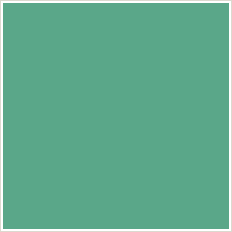 5AA789 Hex Color Image (AQUA FOREST, GREEN BLUE)