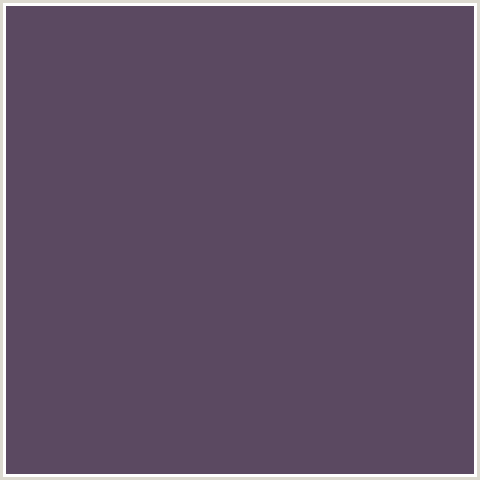 5B4961 Hex Color Image (MULLED WINE, PURPLE, VIOLET)