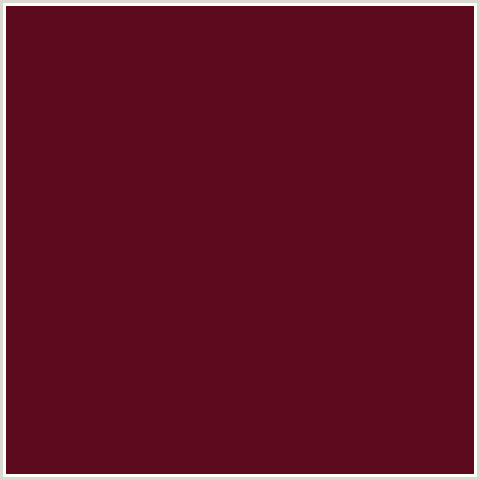 5D0A1E Hex Color Image (CAB SAV, RED)