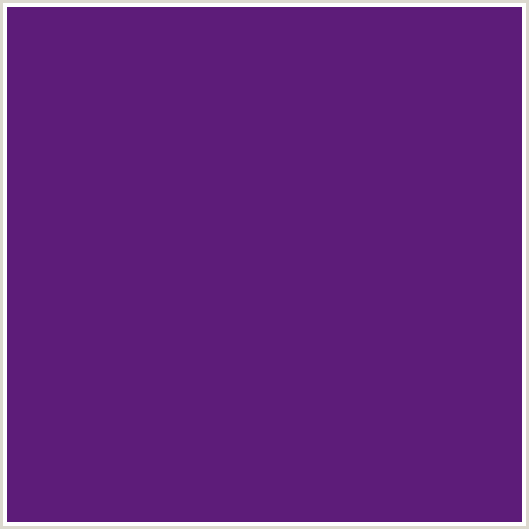 5D1C79 Hex Color Image (HONEY FLOWER, PURPLE, VIOLET)
