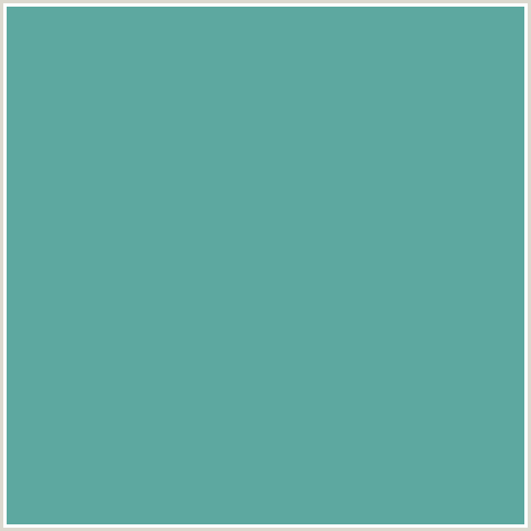 5DA8A0 Hex Color Image (BLUE GREEN, BREAKER BAY)