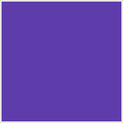 5E3CAC Hex Color Image (BLUE VIOLET, ROYAL PURPLE)