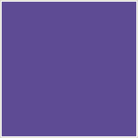 5E4B94 Hex Color Image (BLUE VIOLET, BUTTERFLY BUSH)