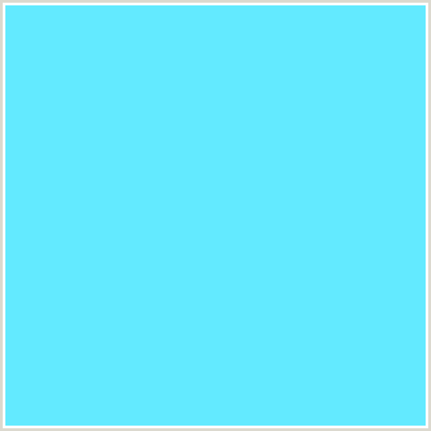63EAFF Hex Color Image (LIGHT BLUE, MALIBU)