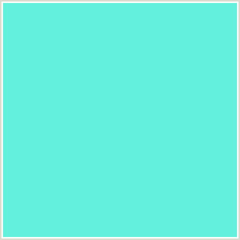 63F0DD Hex Color Image (BLUE GREEN, SPRAY)
