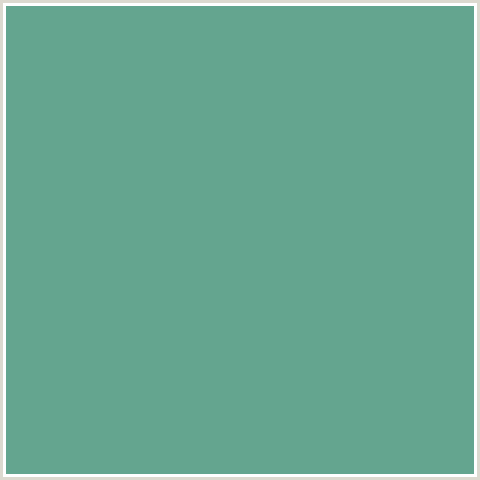64A58F Hex Color Image (BLUE GREEN, PATINA)