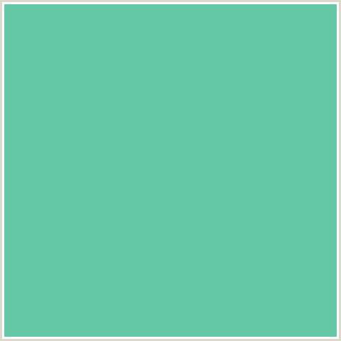 64C8A7 Hex Color Image (BLUE GREEN, DOWNY)
