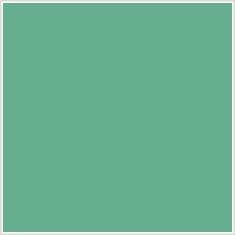 66AF8C Hex Color Image (GREEN BLUE, SILVER TREE)
