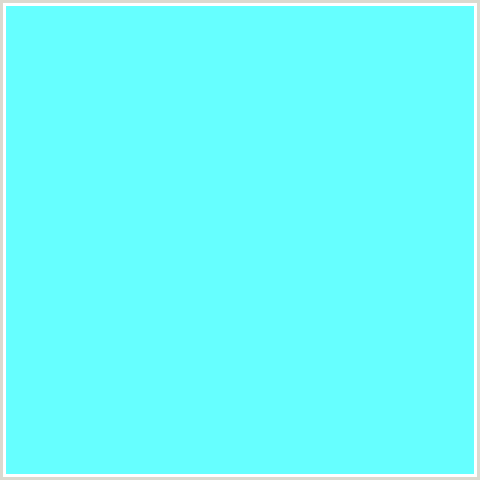 66FFFF Hex Color Image (AQUAMARINE, LIGHT BLUE)