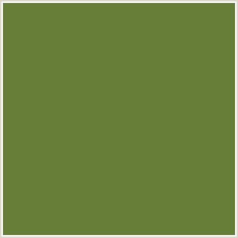 677E39 Hex Color Image (GREEN YELLOW, PESTO)