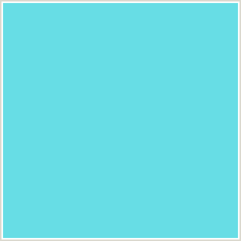 67DDE5 Hex Color Image (LIGHT BLUE, TURQUOISE BLUE)