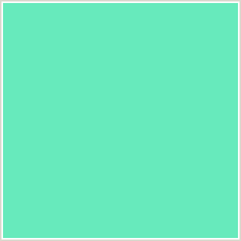 67EABC Hex Color Image (GREEN BLUE, TURQUOISE BLUE)