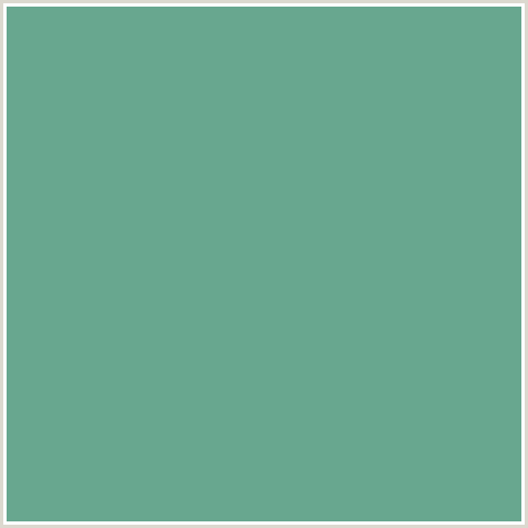 68A78F Hex Color Image (GREEN BLUE, PATINA)