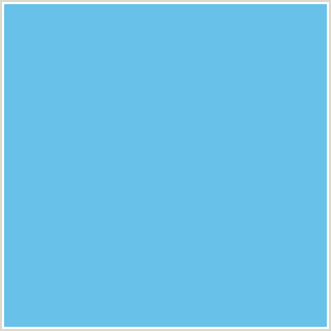 68C1E8 Hex Color Image (LIGHT BLUE, TURQUOISE BLUE)