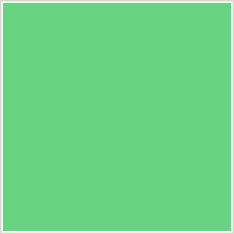 68D483 Hex Color Image (GREEN, PASTEL GREEN)