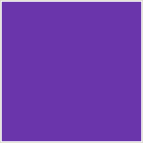 6A35AB Hex Color Image (BLUE VIOLET, ROYAL PURPLE)