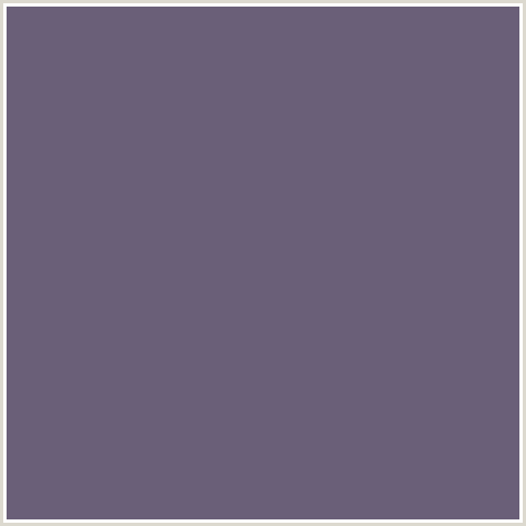 6A5F78 Hex Color Image (BLUE VIOLET, DOLPHIN)