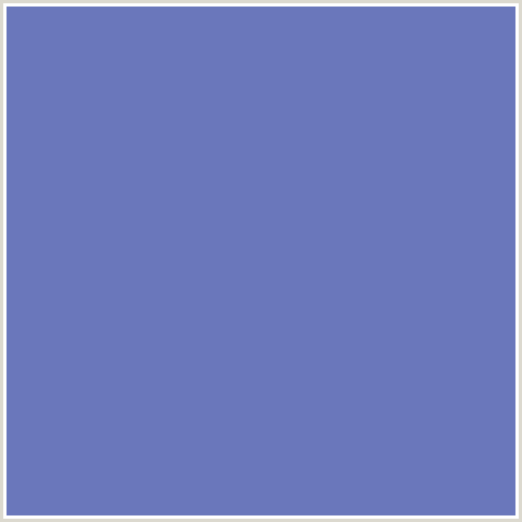 6A77BB Hex Color Image (BLUE, SHIP COVE)