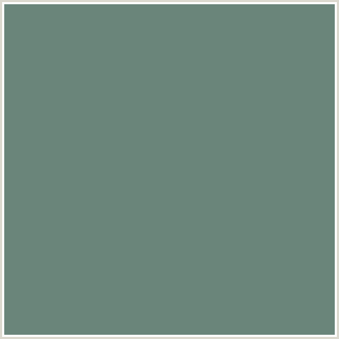 6A857A Hex Color Image (GREEN BLUE, VIRIDIAN GREEN)