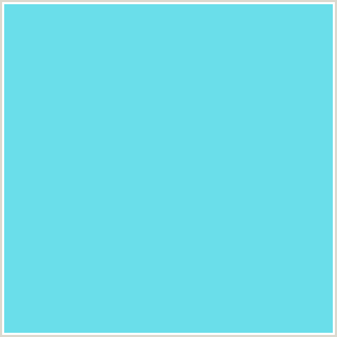 6ADEEA Hex Color Image (LIGHT BLUE, TURQUOISE BLUE)