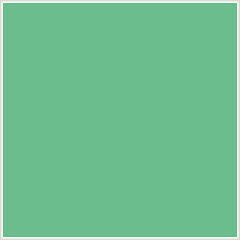 6BBD8D Hex Color Image (GREEN BLUE, SILVER TREE)