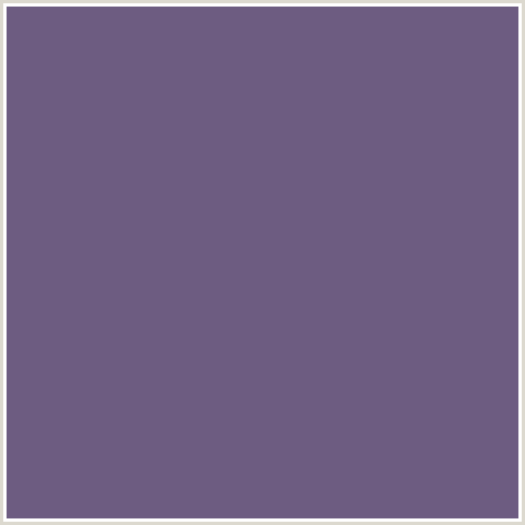 6D5C81 Hex Color Image (BLUE VIOLET, RUM)