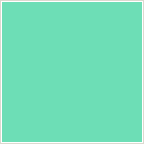 6DDEB6 Hex Color Image (BERMUDA, GREEN BLUE)