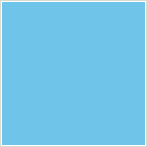 6EC5E9 Hex Color Image (LIGHT BLUE, SKY BLUE, TEAL)