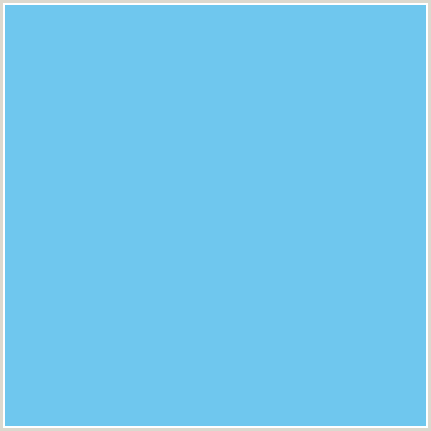 6FC7EE Hex Color Image (LIGHT BLUE, SKY BLUE, TEAL)
