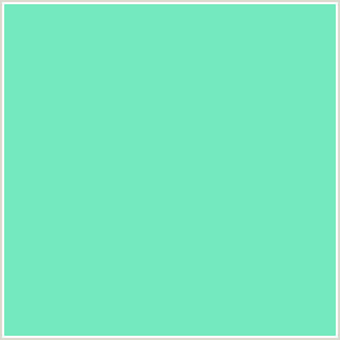 72E8BF Hex Color Image (GREEN BLUE, RIPTIDE)