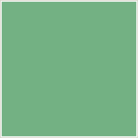 73B183 Hex Color Image (AQUA FOREST, GREEN)