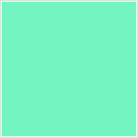 73F4C0 Hex Color Image (AQUAMARINE, GREEN BLUE)