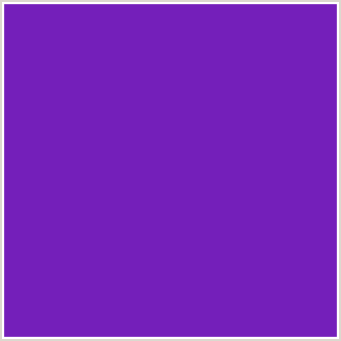 741FBA Hex Color Image (PURPLE HEART, VIOLET BLUE)