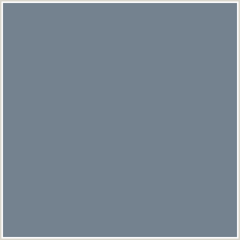 74828F Hex Color Image (BLUE, SLATE GRAY)