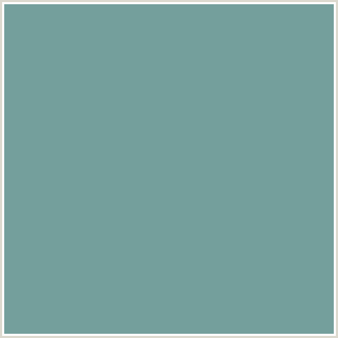 749F9C Hex Color Image (AQUA, LIGHT BLUE, SEA NYMPH)
