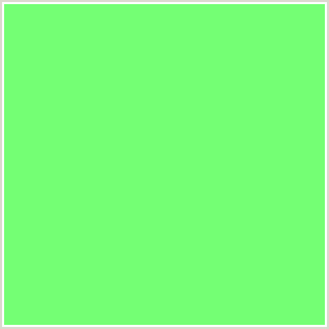 74FF74 Hex Color Image (GREEN)