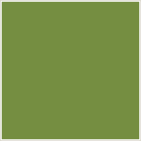 758E41 Hex Color Image (GREEN YELLOW, SYCAMORE)