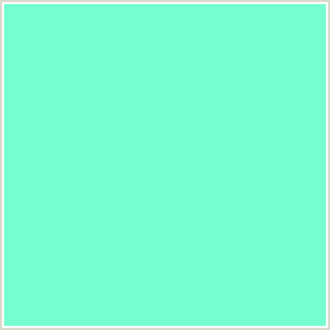 75FFCF Hex Color Image (AQUAMARINE, GREEN BLUE)