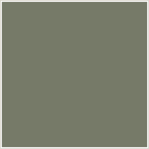 767A68 Hex Color Image (GREEN YELLOW, LIMED ASH)