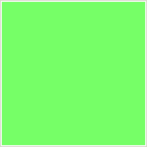 76FF67 Hex Color Image (GREEN)