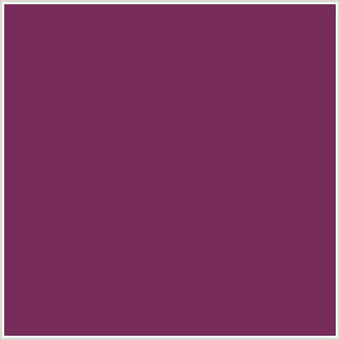 772B59 Hex Color Image (DEEP PINK, FUCHSIA, FUSCHIA, HOT PINK, MAGENTA, TAWNY PORT)