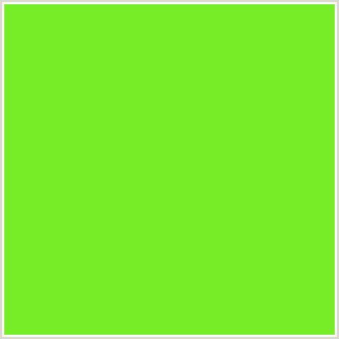77ED28 Hex Color Image (GREEN, INCH WORM)
