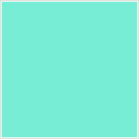 77EDD5 Hex Color Image (BLUE GREEN, SPRAY)