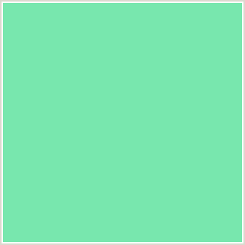 78E7AE Hex Color Image (GREEN BLUE, RIPTIDE)