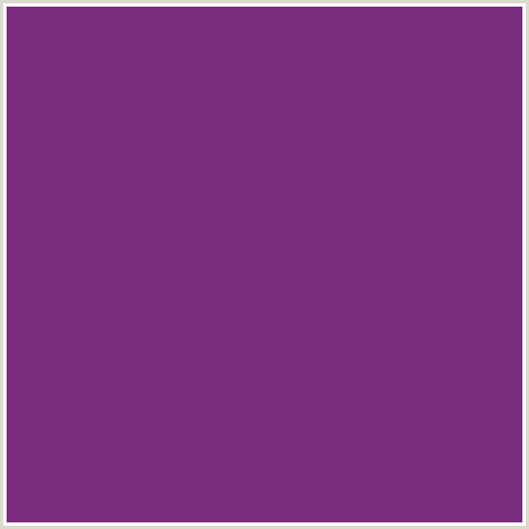 792C7D Hex Color Image (DEEP PINK, EMINENCE, FUCHSIA, FUSCHIA, HOT PINK, MAGENTA)