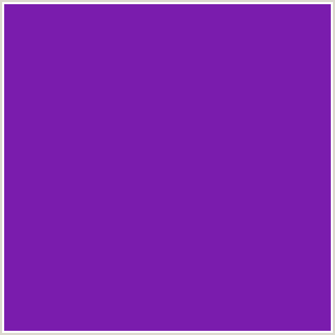 7A1CAD Hex Color Image (SEANCE, VIOLET BLUE)